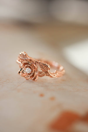 18k Rose Gold And Platinum Custom Diamond Engagement Ring #100822 - Seattle  Bellevue | Joseph Jewelry